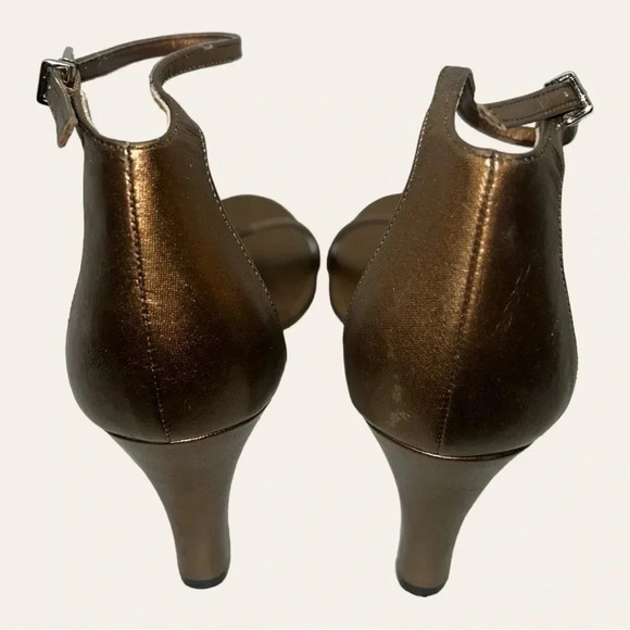 Women’s ANTONIO MELANI HEELS OPEN TOES STRAPS ACROSS STRAP AROUND ANKLE SZ 6.5 - Picture 7 of 11